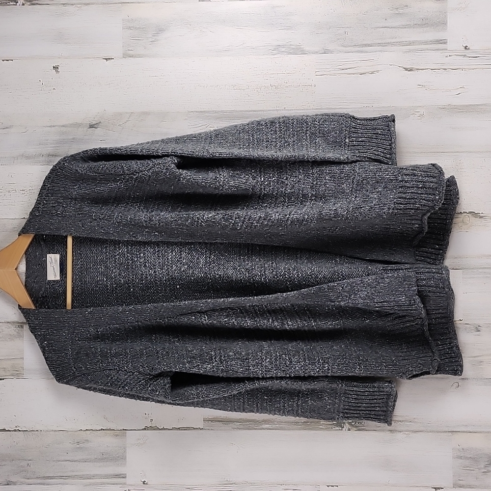 Universal Thread variegated gray knit longline open cardigan Size Medium